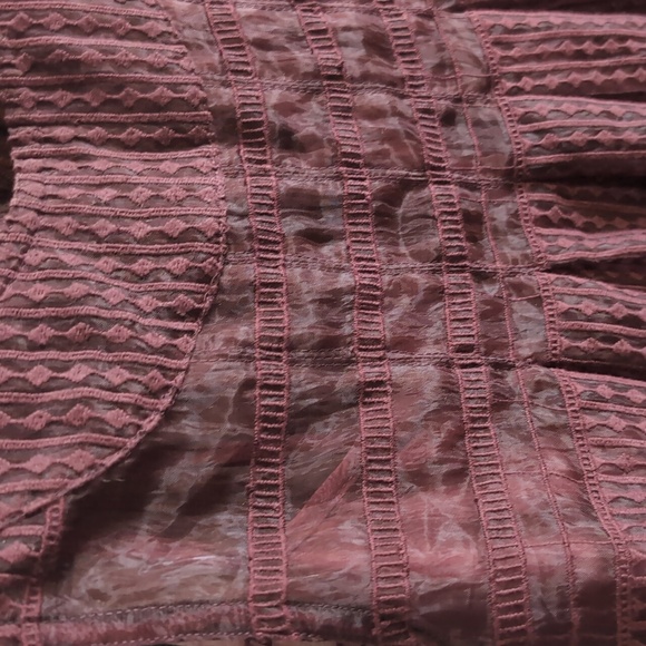 Madewell Lace Sleeveless Top - Deep Burgundy Size 0 - Picture 4 of 8